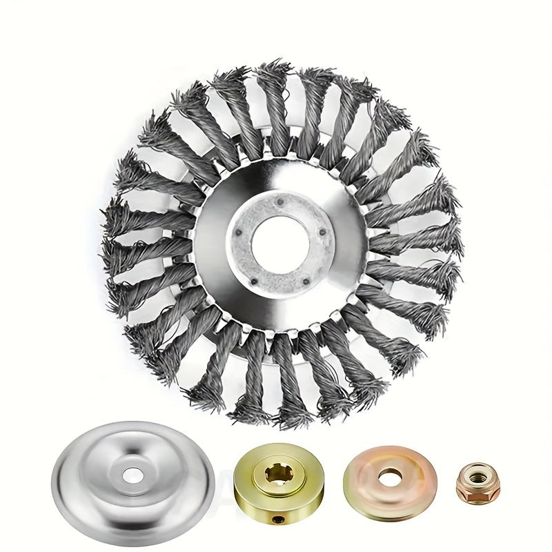 5 ta po'lat simli g'ildirak trimmer kesish boshliqlari o't o'rdaklari, begona o'tlarni tozalash va zangni olib tashlash uchun - bog'lar, parklar va yo'l bo'ylarida ideal.