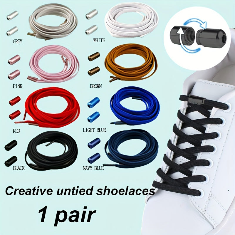 Unisex Elastic No Tie Shoelaces for Sneakers Casual Shoes Skate Shoes