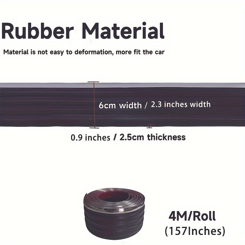 Car Side Skirt Cover, Rubber, Decorative Door Lower Skirt Strip