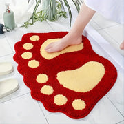 Paw Print Bathroom Floor Mat Absorbent Non-Slip Kitchen Rug for Bathroom Bedroom