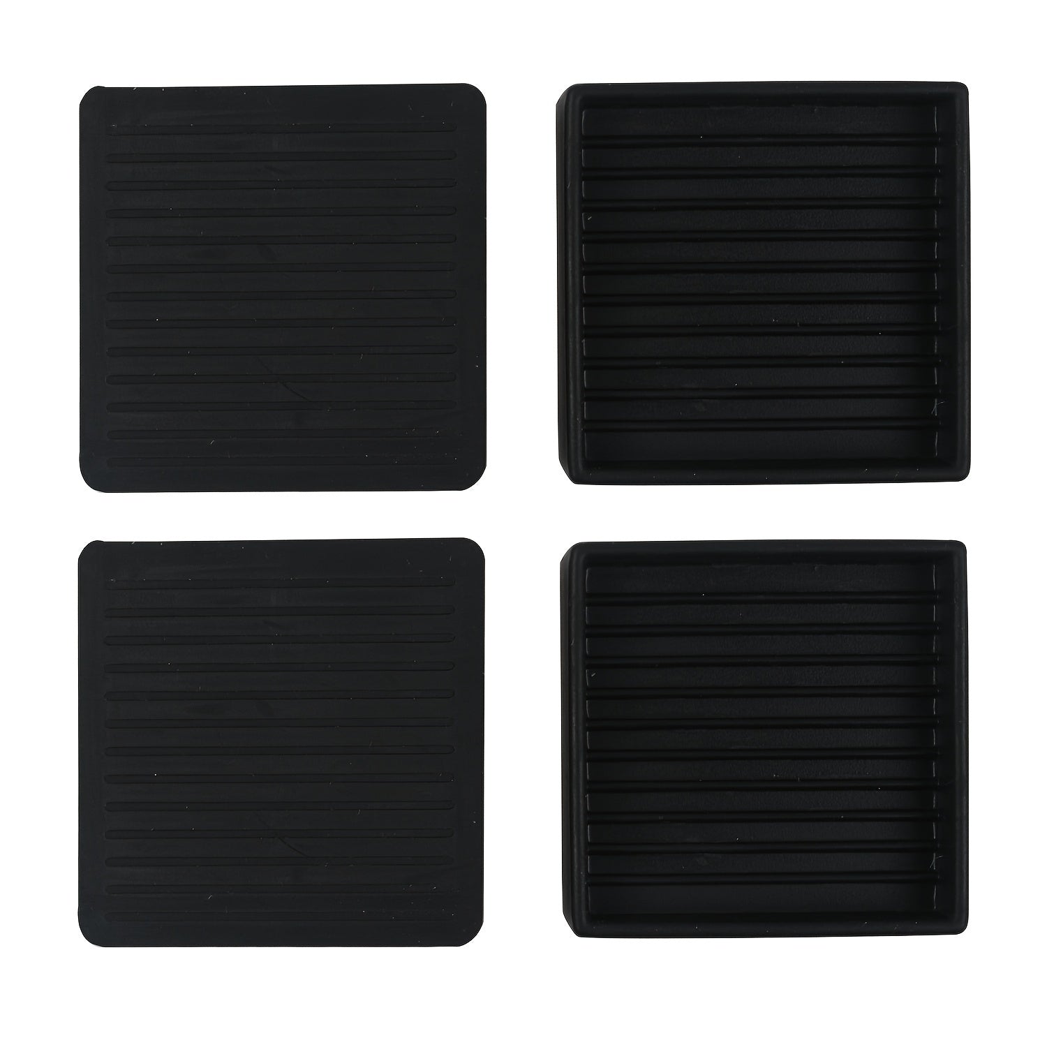 Pack de 4 protectores antideslizantes negros de 5,08 cm para patas de muebles, protectores antideslizantes para muebles