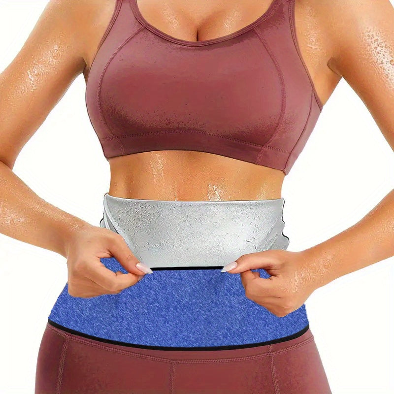 Women's Fitness Belt Waist Shaping Toning Sauna Belt with Sweat-Reducing Polyester