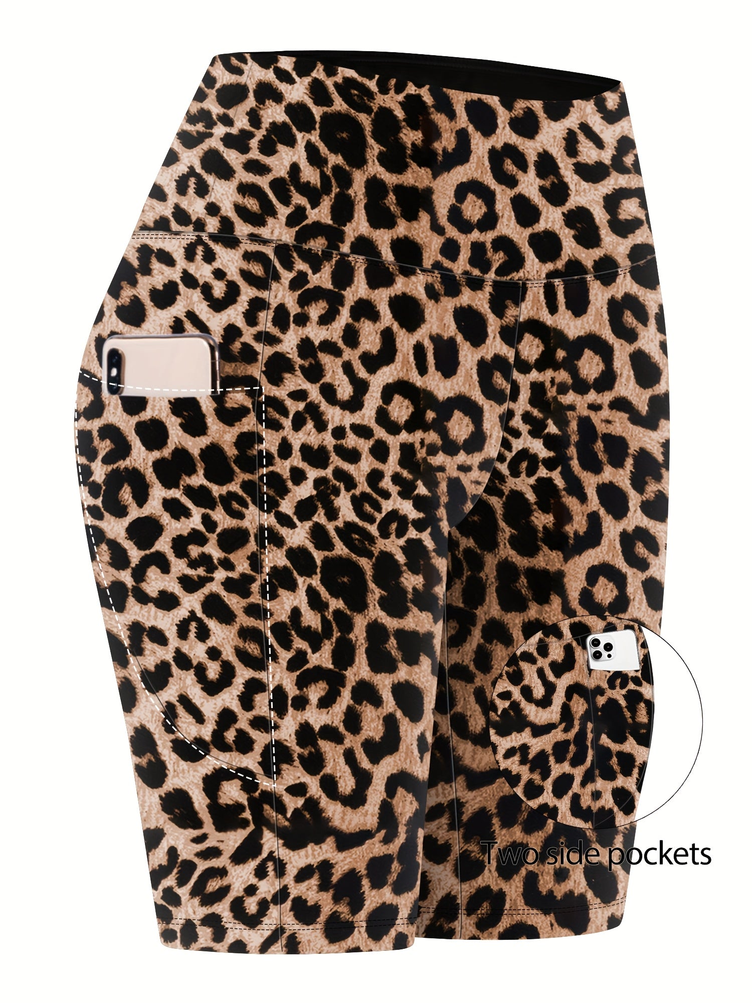 Plus Size High-Waisted Shorts With Pockets Spring Summer Denim Women