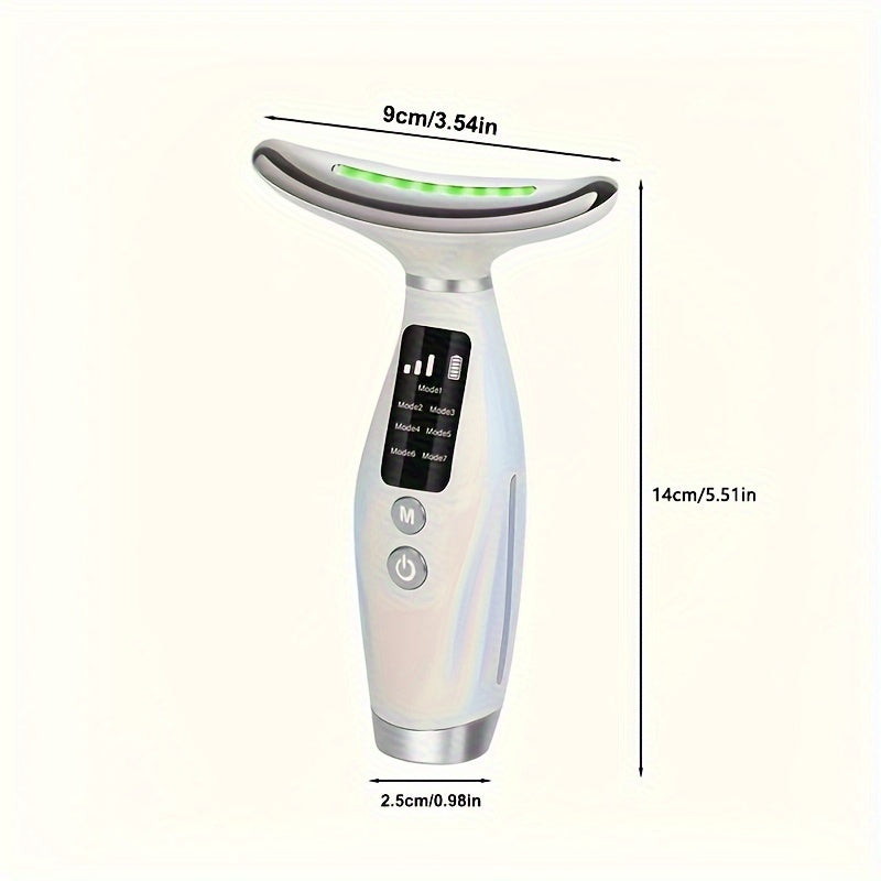 Массажер для лица и шеи с подогревом для женщин - инструмент по уходу за кожей и подарок на День матери.