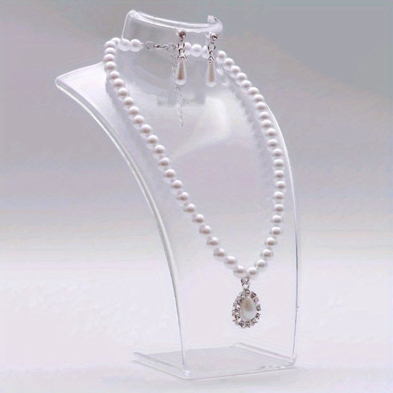 Soporte de exhibición de joyería con estante para collares y pendientes