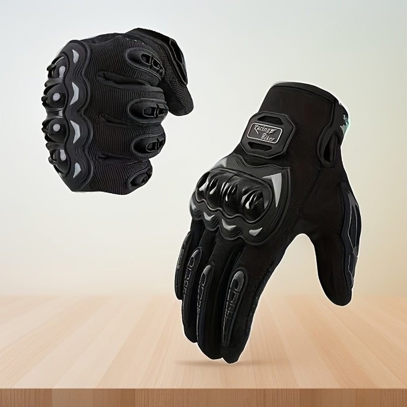 Spring and Summer Knitted Polyester Riding Gloves Touch Screen Compatible Hard Shell Protection