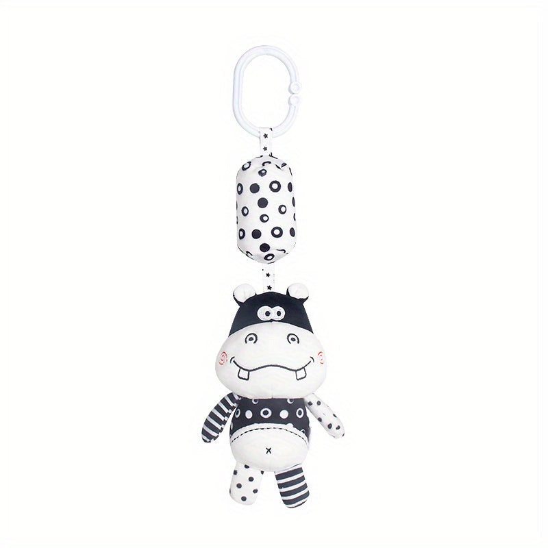 Baby Rattle Wind Chime for Visual Training and Development Black and White Toddler Gift