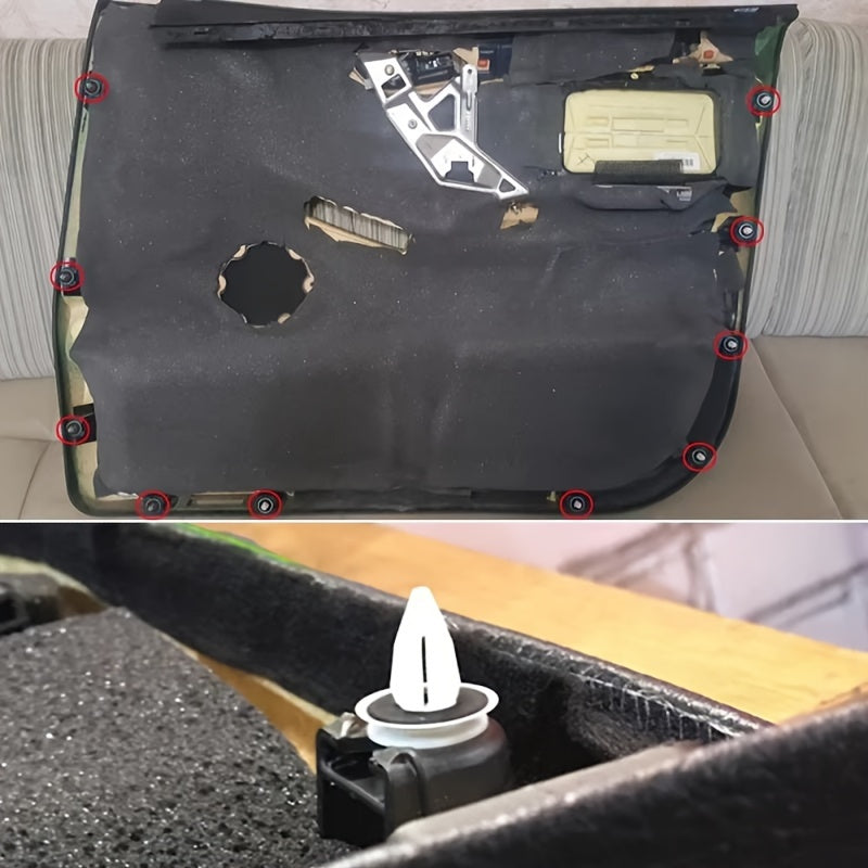 50/100 Pcs Car Door Panel Clips Black White ABS Resin Fasteners Rivets Bumper Clips