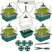 Seed Germination Kit with Growth Tray and LED Grow Light for Indoor Gardening