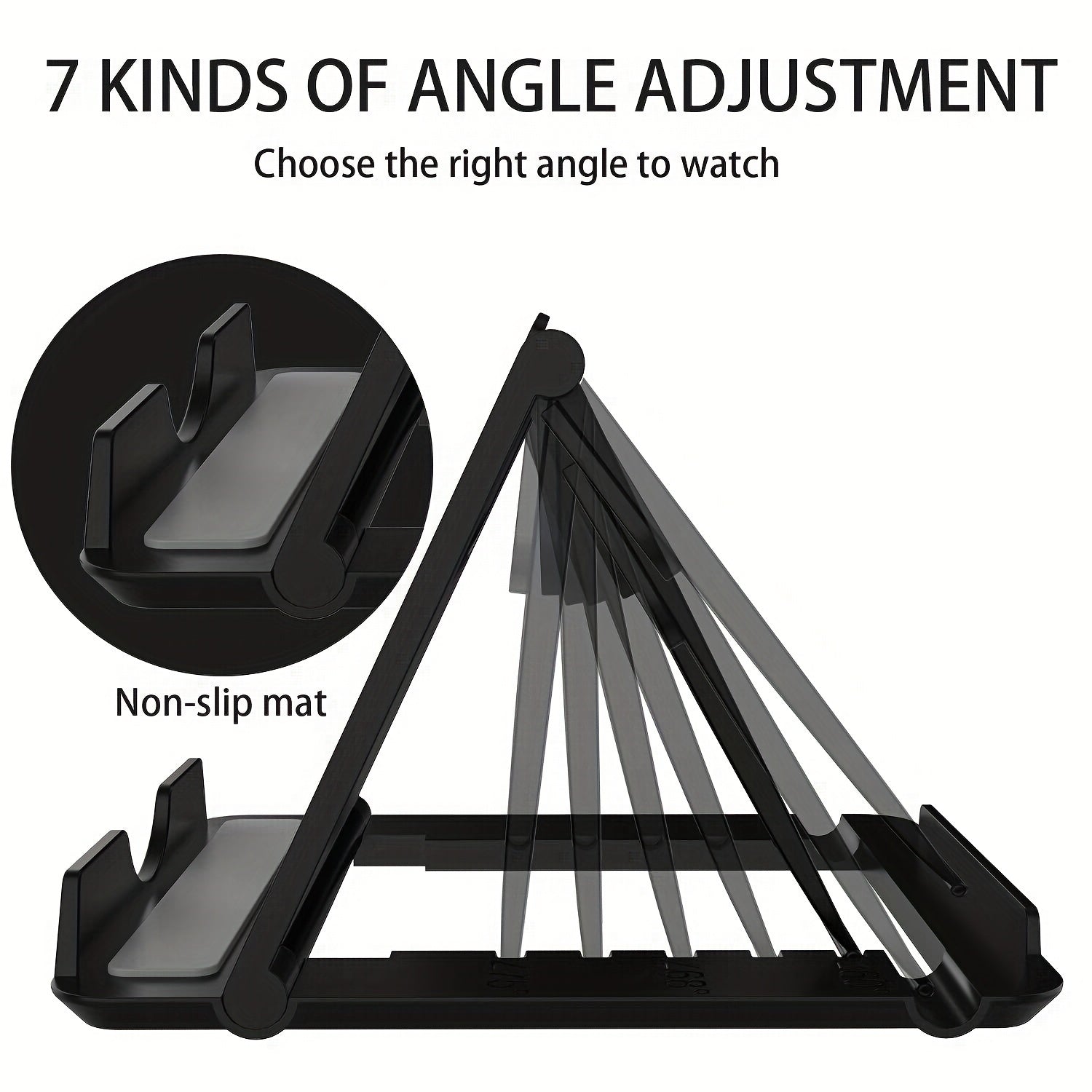 Square Folding Phone Holder Pack of 1 2 or 4 ABS Portable Travel Stand for Smartphones and Tablets