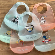 Kids Silicone Bib Waterproof and Dirt-Resistant Soft Silicone Bib for Feeding