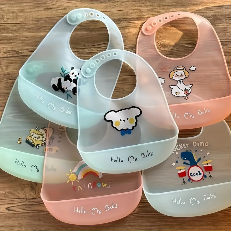 Kids Silicone Bib Waterproof and Dirt-Resistant Soft Silicone Bib for Feeding