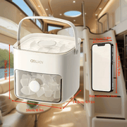 Máquina de hielo portátil de mano, cubitos de hielo sin electricidad, gran capacidad, duradera