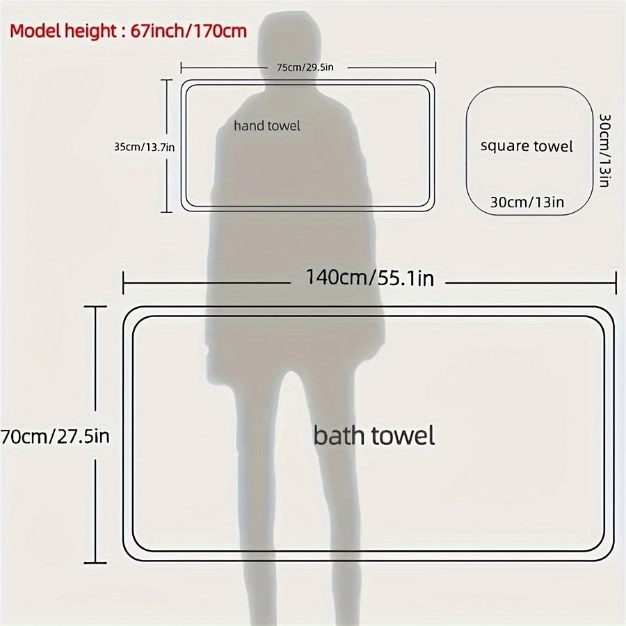 12-Piece Microfiber Bath Towels Set Quick-Dry Absorbent Soft Thick for Home Bathroom