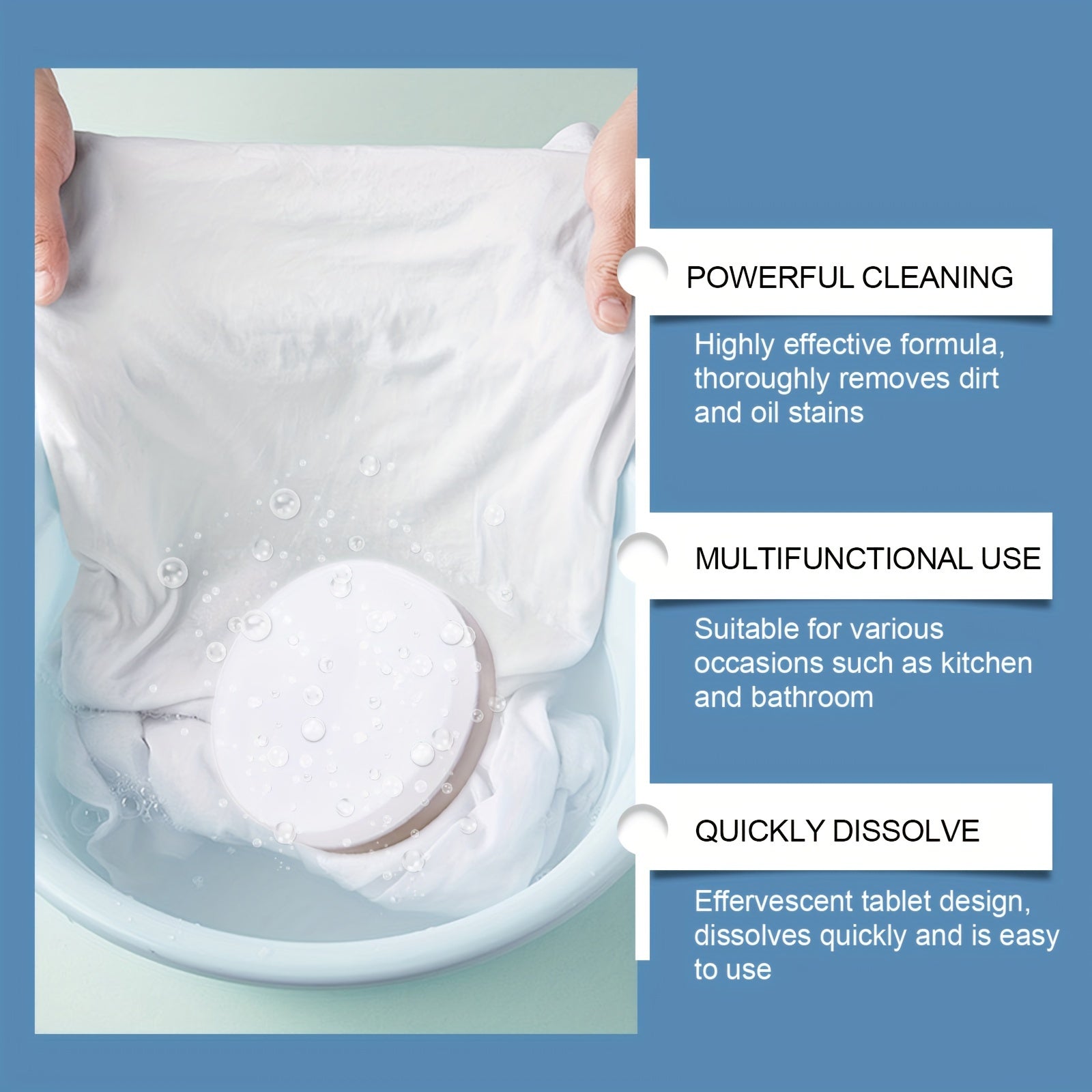 Set of 10 Oxygen Cleaning Tablets for Kitchen Grease and Oil Stains