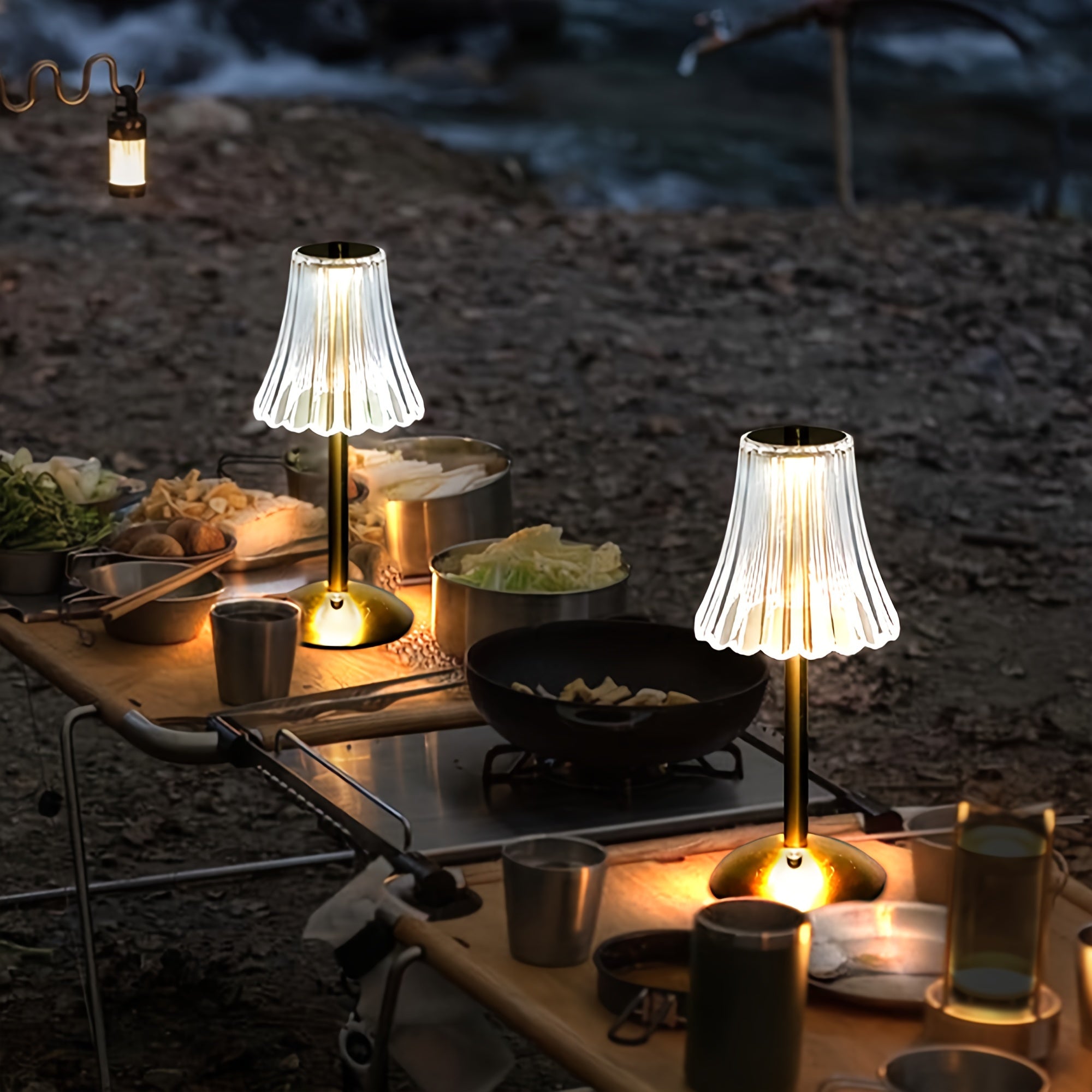 Contemporary LED Crystal Touch Control Table Lamp with Wrought Iron Base