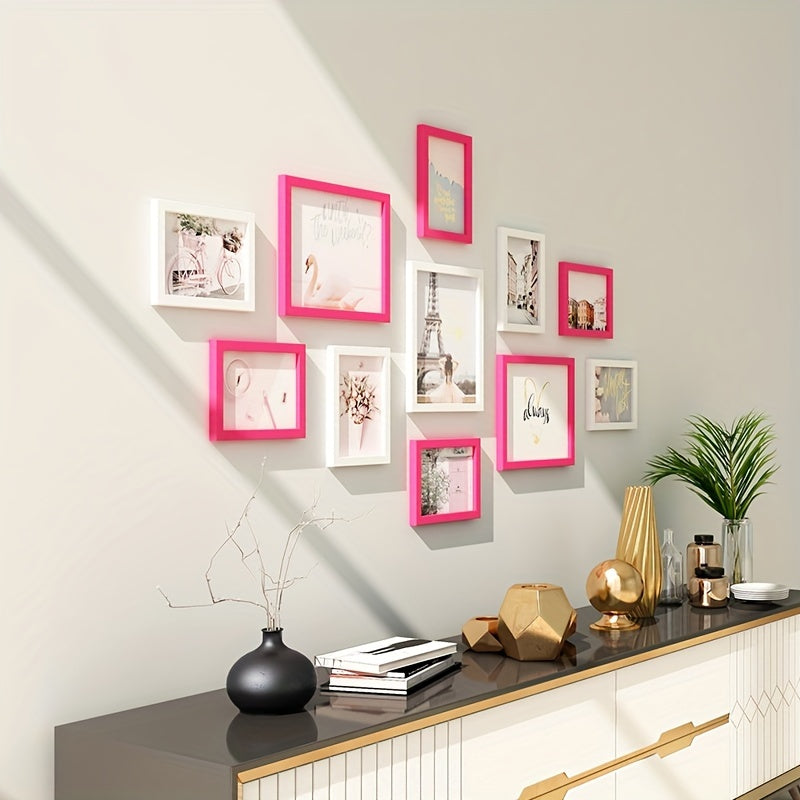 11-Piece Photo Wall Frame Set No Drilling Creative Wall Decor for Bedroom Living Room