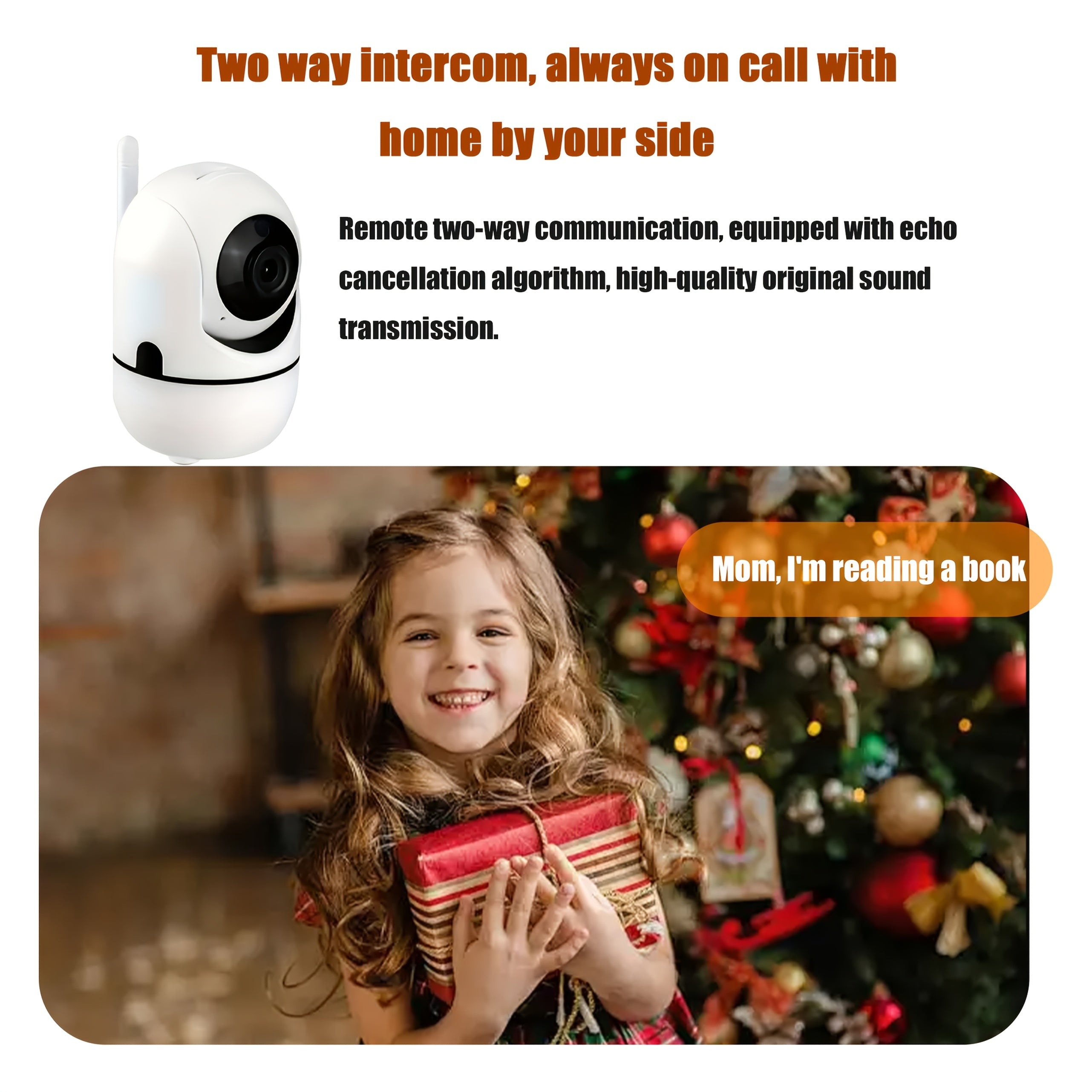 Wireless Security Camera 1080P with AI Human Tracking Motion Detection Two-Way Audio Indoor Outdoor