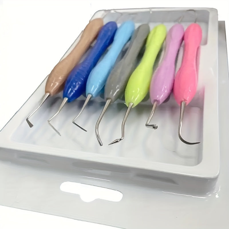 7 Colorful Stainless Steel Dental Restorative Instruments for Strong Grip Filling