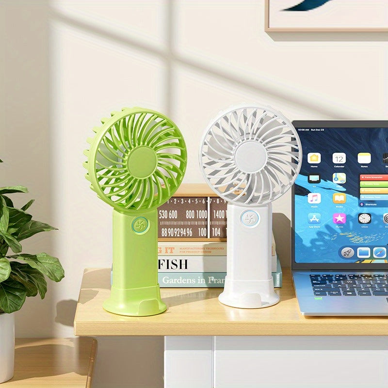 Rechargeable Handheld Fan with Phone Stand Portable for Students Perfect Couple Gift