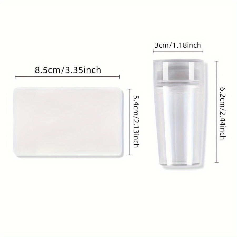 Fransuz manikyur tirnoq san'ati to'plami uchta shaffof silikon muhr va bir qirqgichni o'z ichiga oladi. Ushbu bardoshli DIY tirnoq dizayn asboblari plastik materialdan, mato to'qimasidan emas va kimyoviy moddalar bilan ishlov berilmagan.