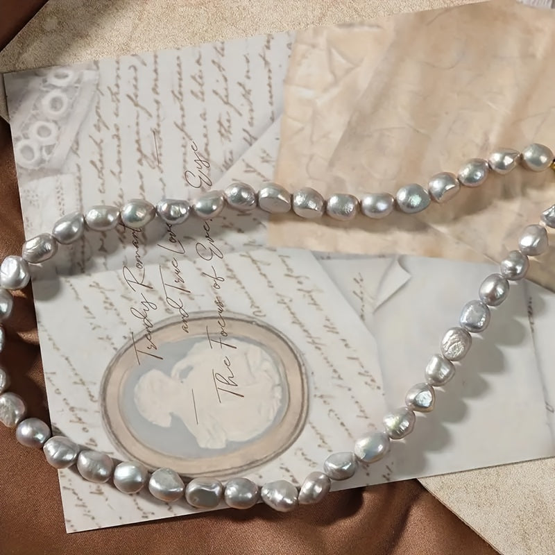 Freshwater Pearl Necklace with Vintage Baroque Design for Special Occasions