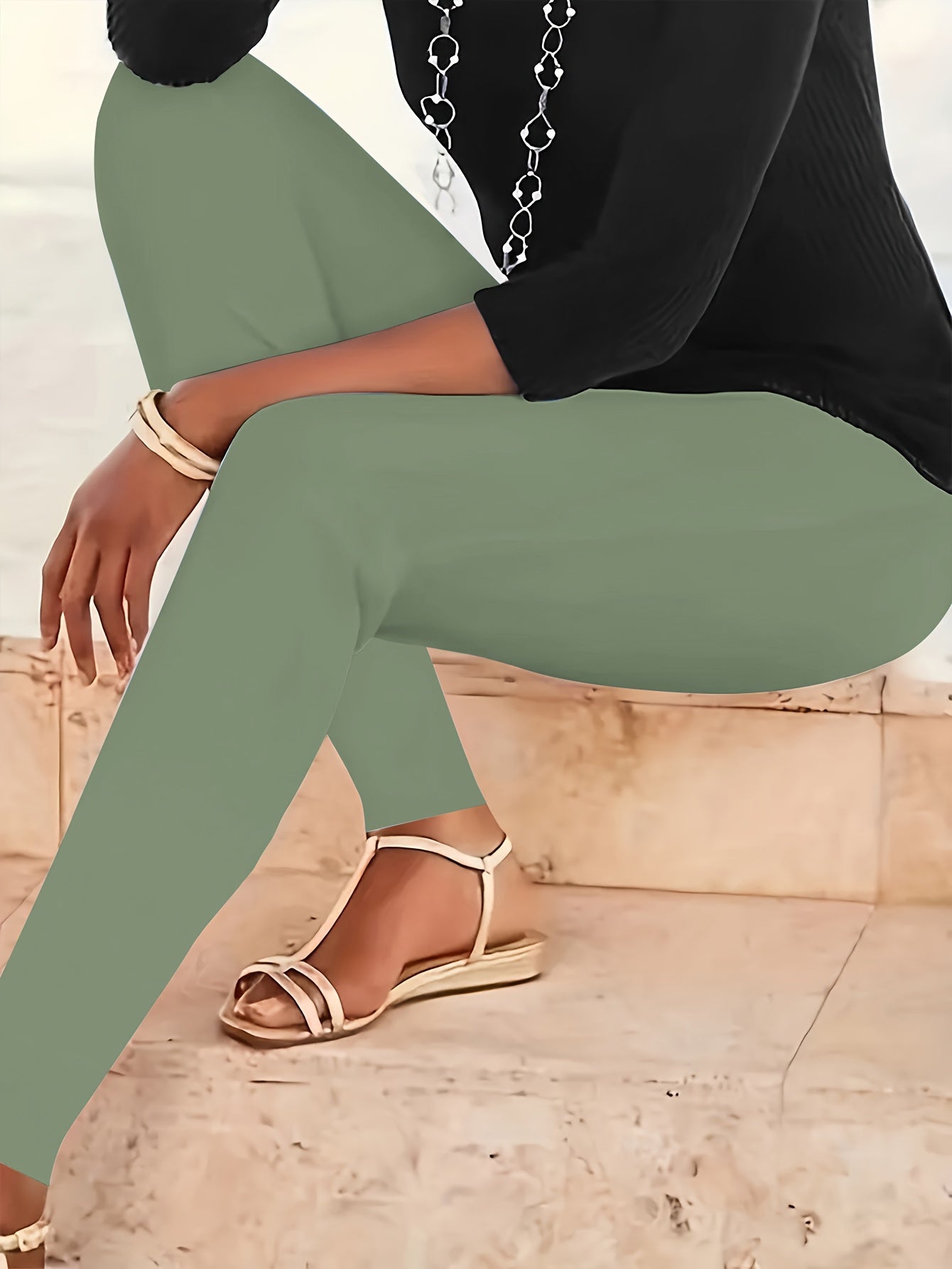 Conjunto de leggings deportivos talla grande, pantalones de yoga de cintura alta y secado rápido