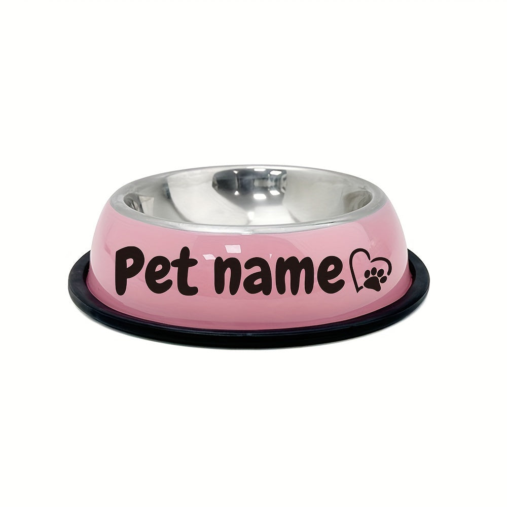 Индивидуальная миска для собак из нержавеющей стали с нескользящей основой для собак от маленьких до больших