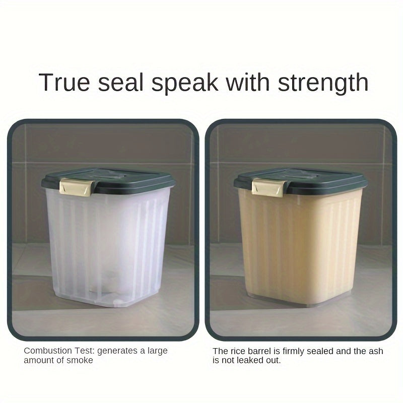 Large Airtight Grain Storage Container Waterproof Transparent with White Lid