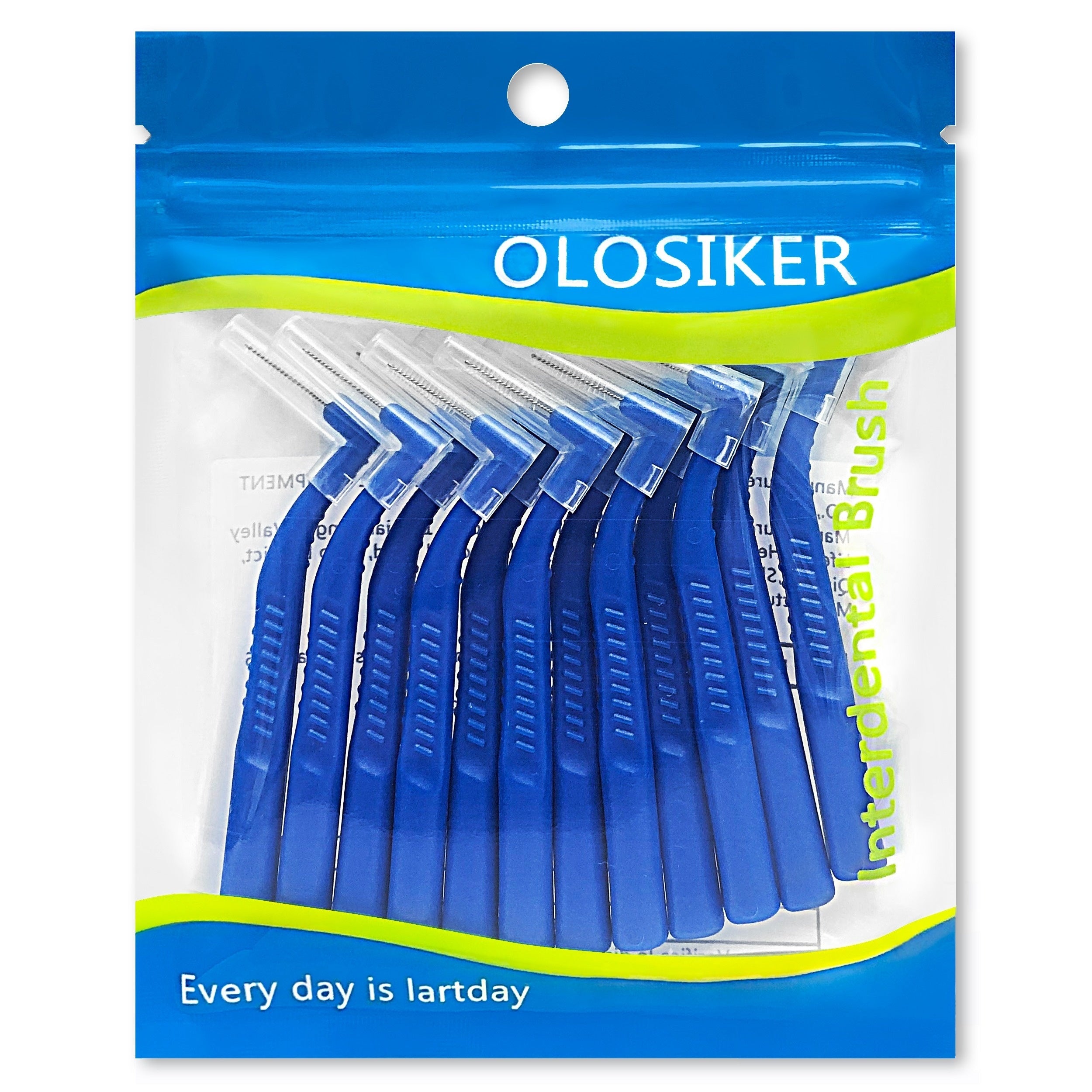 12 dona L-shaklidagi interdental cho'tka to'plami ortodontik va tishlarni tozalash uchun