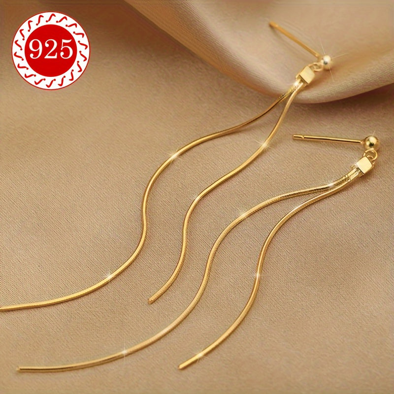 Sterling Silver Tassel Earrings for Women Hypoallergenic Stylish Jewelry for Weddings and Gifting