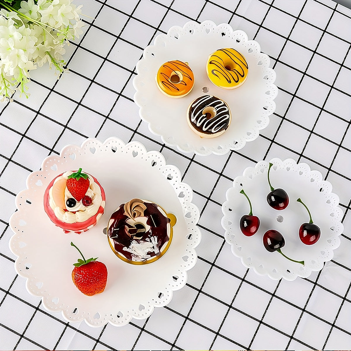 3-Tier Serving Stand for Cakes Cupcakes Desserts Holiday Party Table Decor