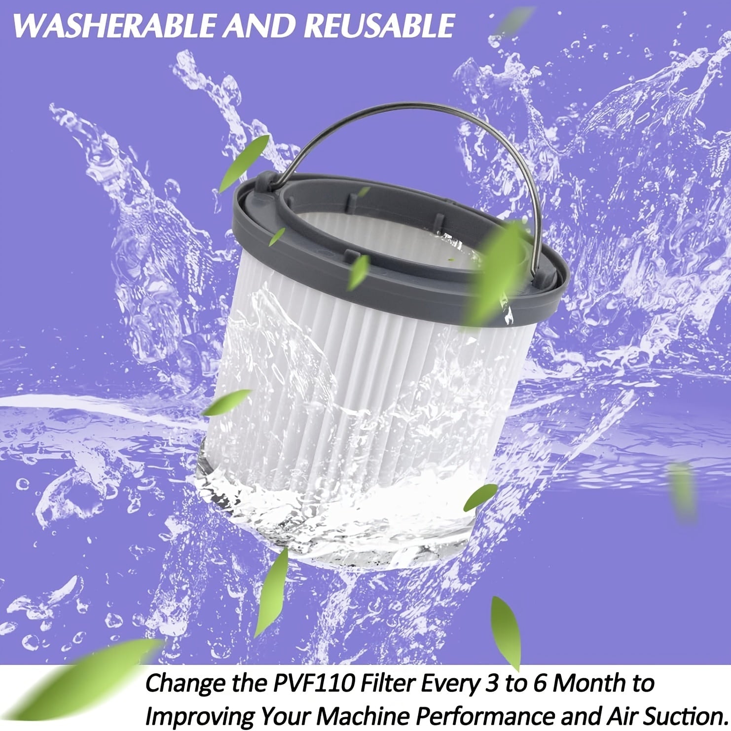 4 ta to'plam almashtirish filtrlari simsiz qo'l tozalagich uchun, Pivot Vac bilan mos keladi