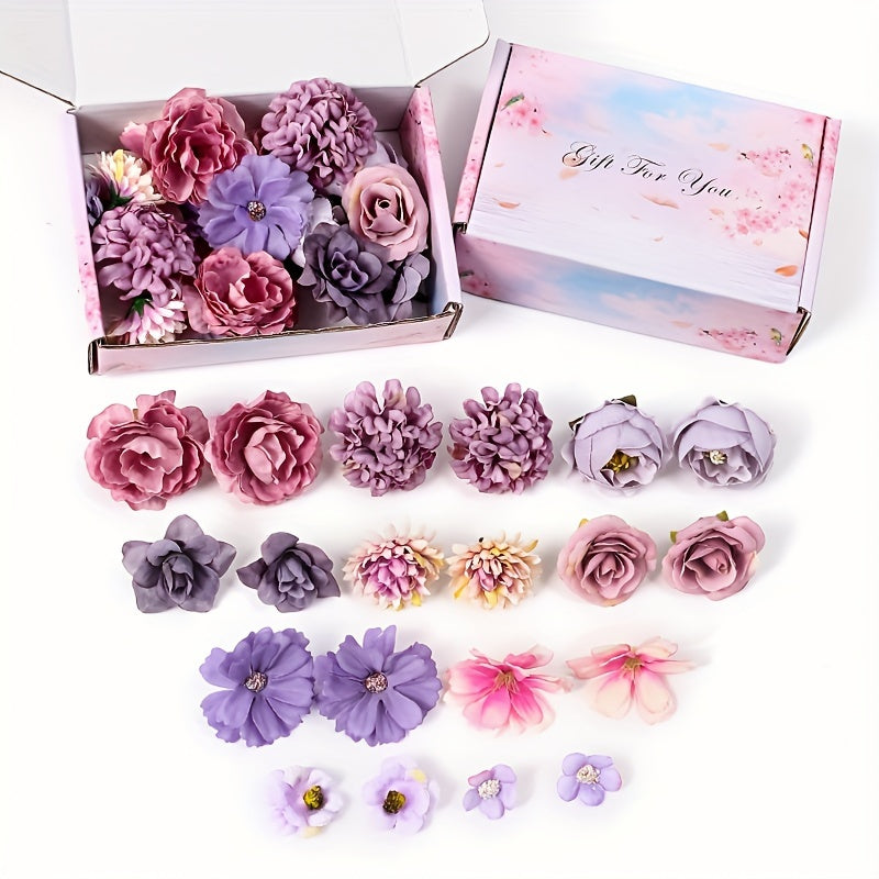 Uy bezaklari, to'ylar, partiyalar, bayramlar va tug'ilgan kunlar uchun sun'iy gul to'plami, 20 dona