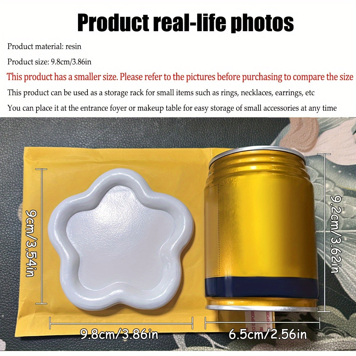 Flower-Shaped Jewelry Tray for Creative Storage 10.49cm