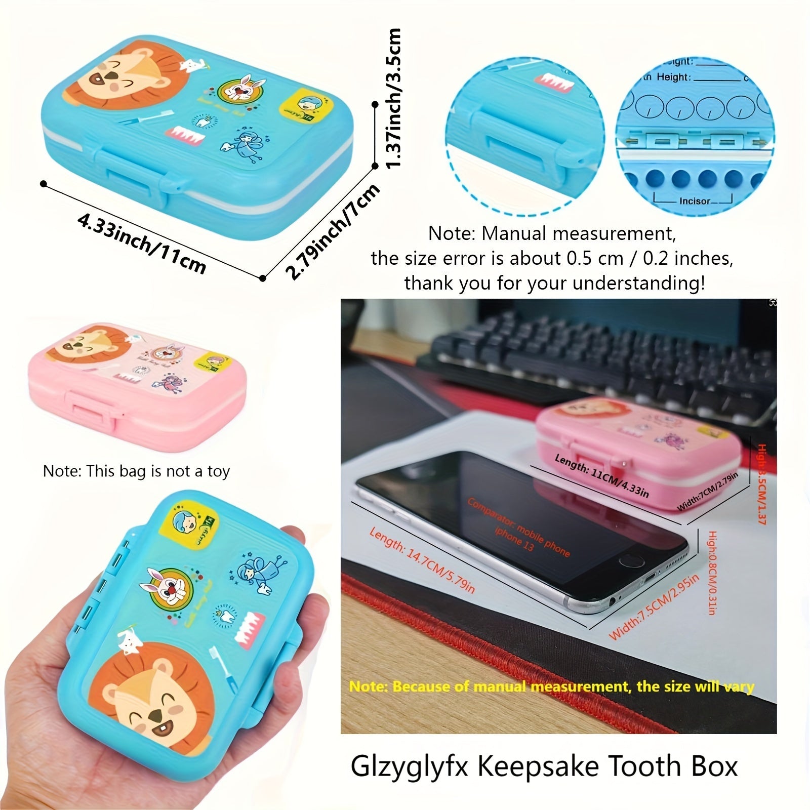 Tooth Fairy Keepsake Box for Storing and Displaying Teeth Memory Gift