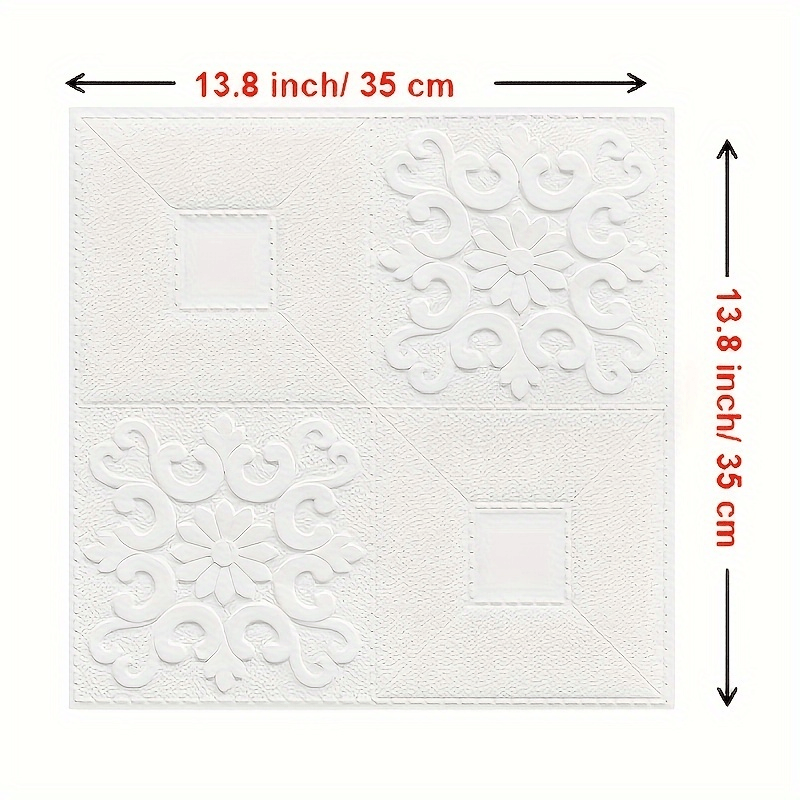 20pcs Waterproof 3D Foam Wall Tile Stickers Self-Adhesive Home Decor for Kitchen Bathroom Living Room