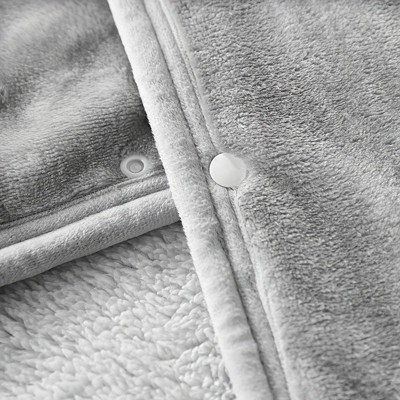 Double Flannel Sherpa Wearable Blanket for Air Conditioning Nap Office Use