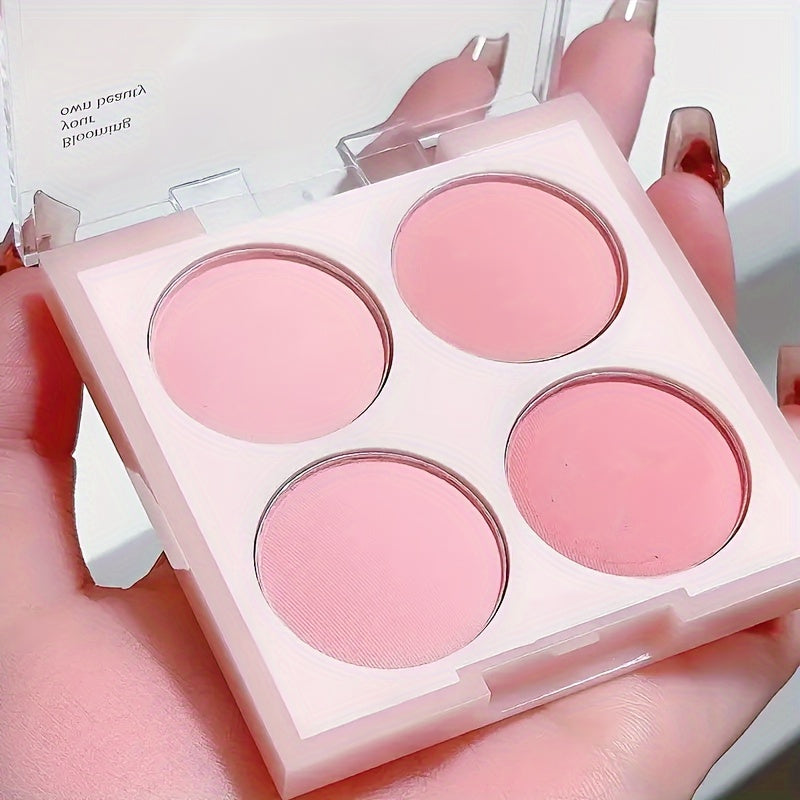 Qizlar uchun Blush Palette Makiyaj Kompakt Yumshoq Rangi Gradient Mat Yengil Pushti Binafsha
