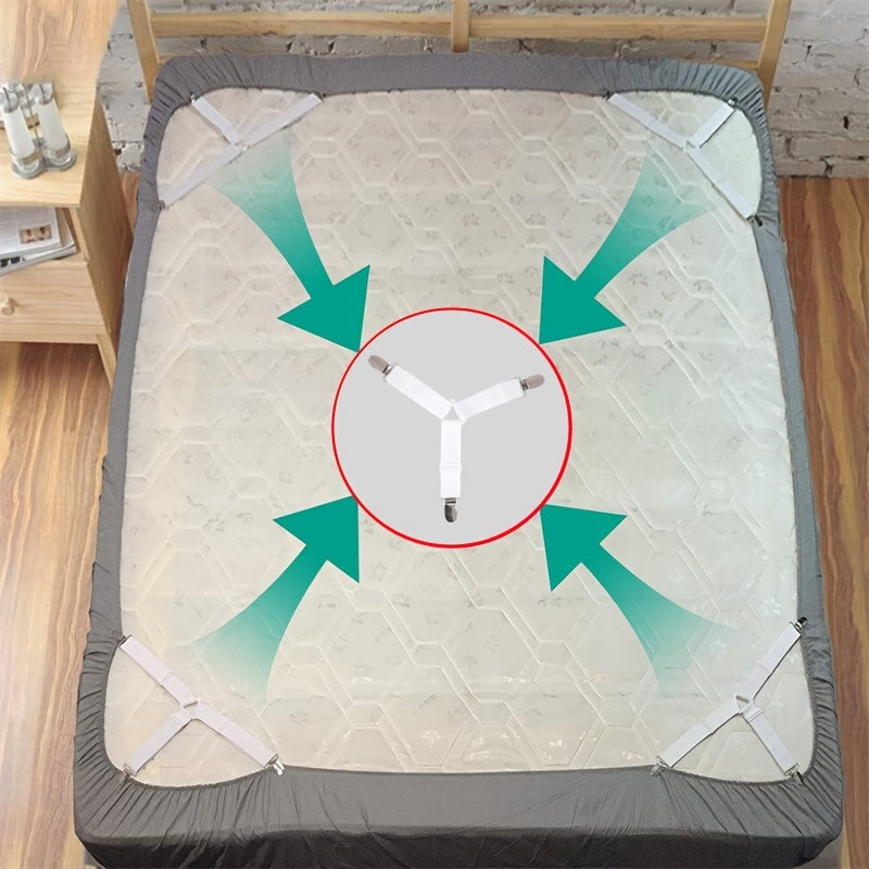 Elastic Bed Sheet Clips Set of 5 Adjustable Wrinkle-Free Fixing Clips for Sheets Curtains Sofa Covers