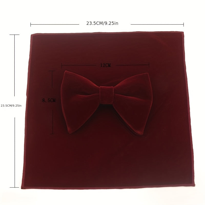 Men's Bow Tie and Pocket Square Set for Weddings Parties and Gifts