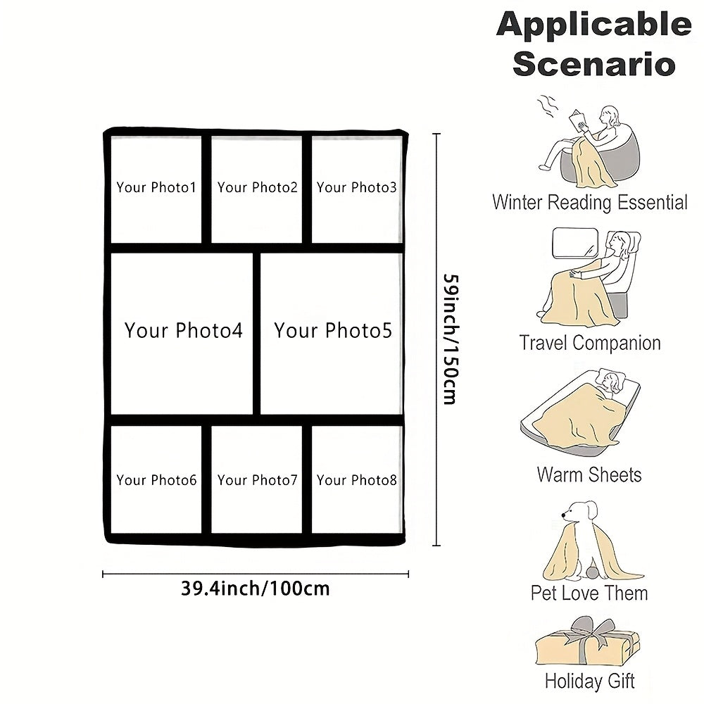 Индивидуальное фланелевое одеяло с фотографией, мягкое теплое одеяло с памятью для пар, семей, дивана, кровати, кемпинга