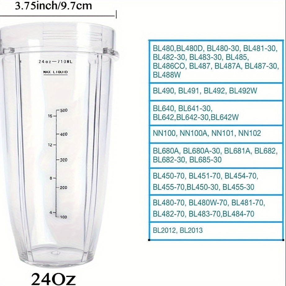 Taza de licuadora de 24 oz de reemplazo para la serie Auto IQ 900W/1000W y Duo
