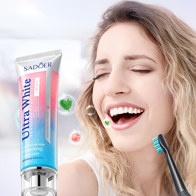 Peach Whitening Toothpaste Fluoride-Free Deep Clean Stain Removal