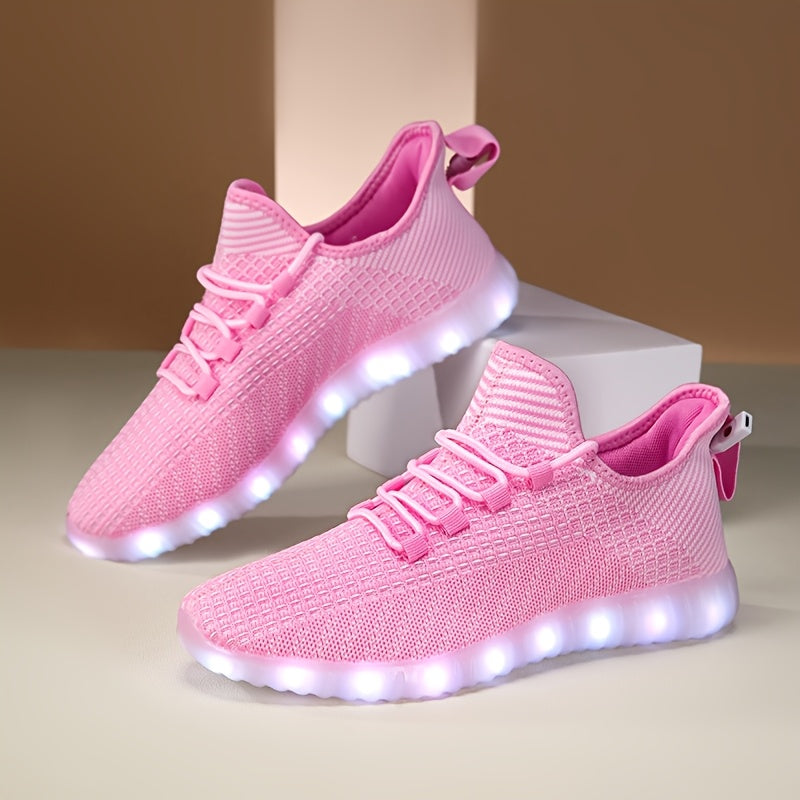 Ayollar uchun kundalik LED yoritgichli sport poyabzali USB qayta zaryadlanadigan qorqinchli yoritgichli sport poyabzali