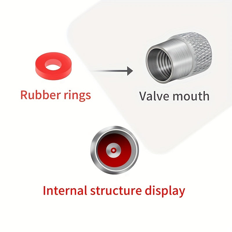 4Pcs Metal Tire Valve Caps Car Wheel Stem Covers for Vehicle Styling