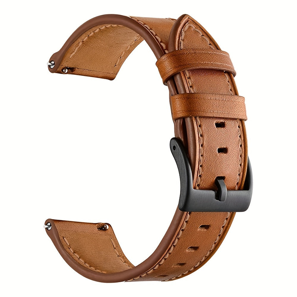 22mm Water-Resistant Synthetic Leather Smartwatch Band Unisex Compatible with GTR GTS Venu