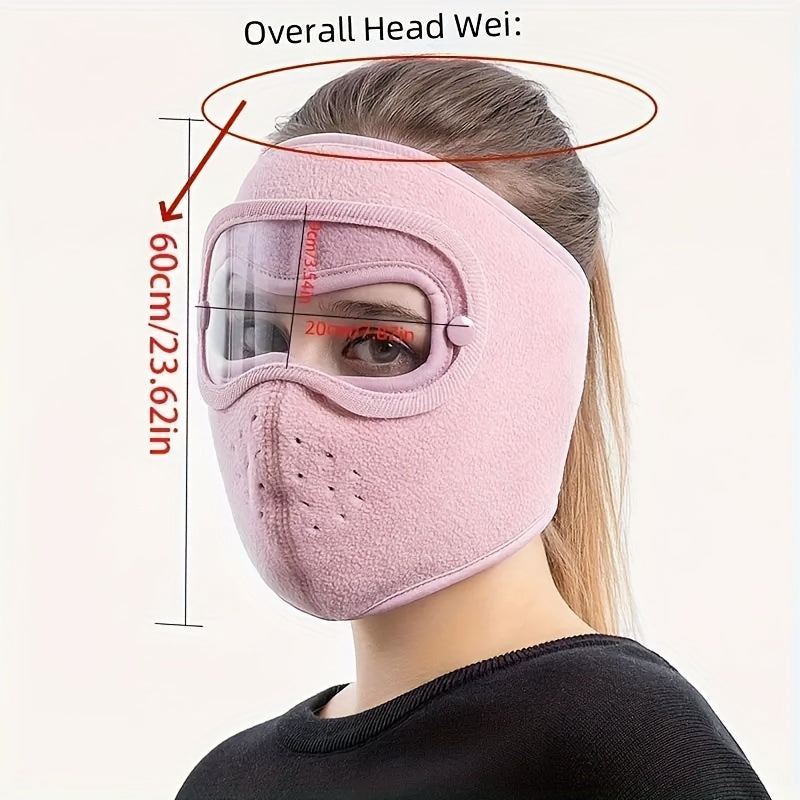 Winter Unisex Full Face Mask Microfiber Breathable Dustproof Ski Cycling Mask