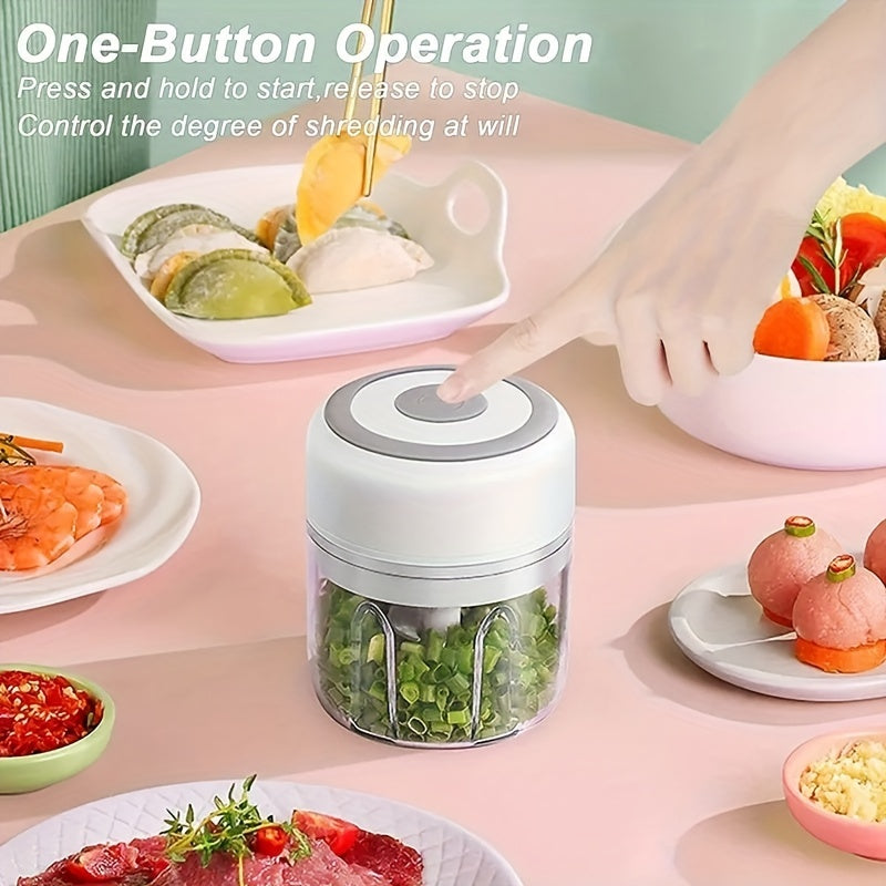Mini Electric Garlic Chopper USB Food Grinder Vegetable Crusher Durable Compact Kitchen Tool