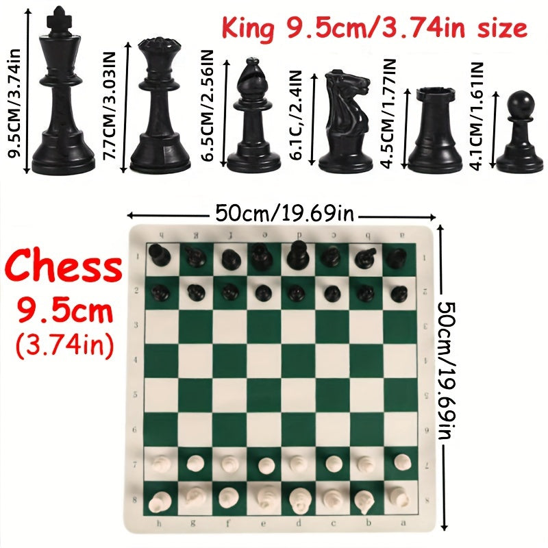 International Chess Set for Adults Plastic Chess Pieces for Championship Game
